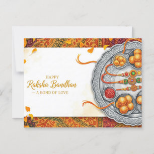 Gelukkig Rakhi, Raksha Bandhan Briefkaart