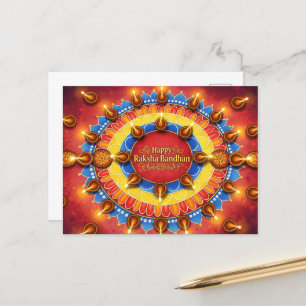 Gelukkig Rakhi, Raksha Bandhan Briefkaart
