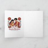 Gelukkig Raksha Bandhan Vouwbare Wenskaart Kaart (Binnen)
