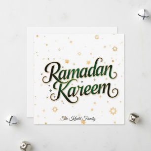 Gelukkig Ramadan Mubarak Ramadan Kareem Gouden Mos Feestdagenkaart