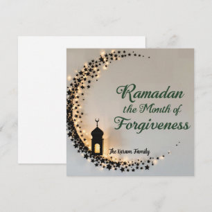 Gelukkig Ramadan Mubarak Ramadan Kareem Moslimkaar Feestdagenkaart