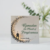 Gelukkig Ramadan Mubarak Ramadan Kareem Moslimkaar Feestdagenkaart (Staand voorkant)
