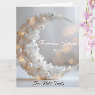 Gelukkig Ramadan Mubarak Ramadan Kareem Witte Mosl Kaart