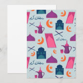 Gelukkig Ramadan-patroon Bedankkaart (Voorkant / Achterkant)