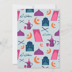 Gelukkig Ramadan-patroon Bedankkaart
