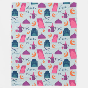 Gelukkig Ramadan-patroon Fleece Deken