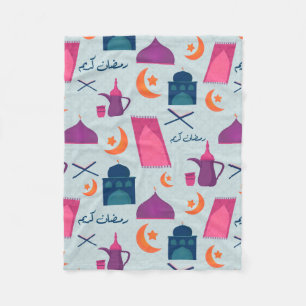 Gelukkig Ramadan-patroon Fleece Deken