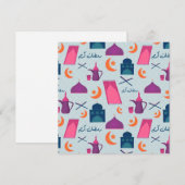 Gelukkig Ramadan-patroon Kaart (Voorkant / Achterkant)