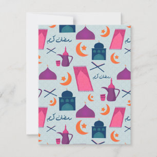 Gelukkig Ramadan-patroon Kaart