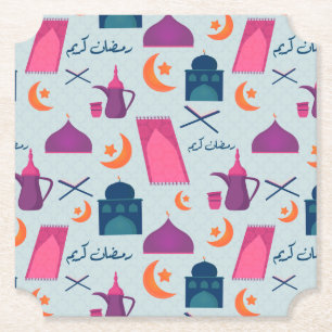 Gelukkig Ramadan-patroon Kartonnen Onderzetters