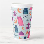 Gelukkig Ramadan-patroon Latte Mok (Voorkant)