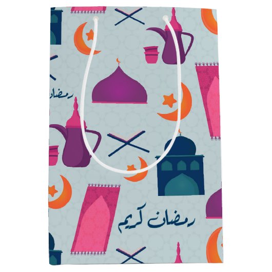 Gelukkig Ramadan-patroon Medium Cadeauzakje (Voorkant)