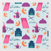 Gelukkig Ramadan-patroon Raamsticker (Vel)