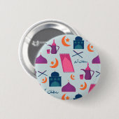 Gelukkig Ramadan-patroon Ronde Button 5,7 Cm (Voorkant /achterkant)