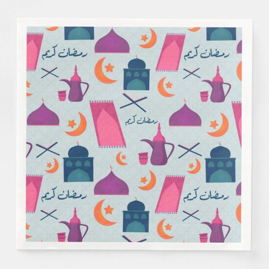 Gelukkig Ramadan-patroon Servet (Voorkant)