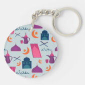 Gelukkig Ramadan-patroon Sleutelhanger (Achterkant)
