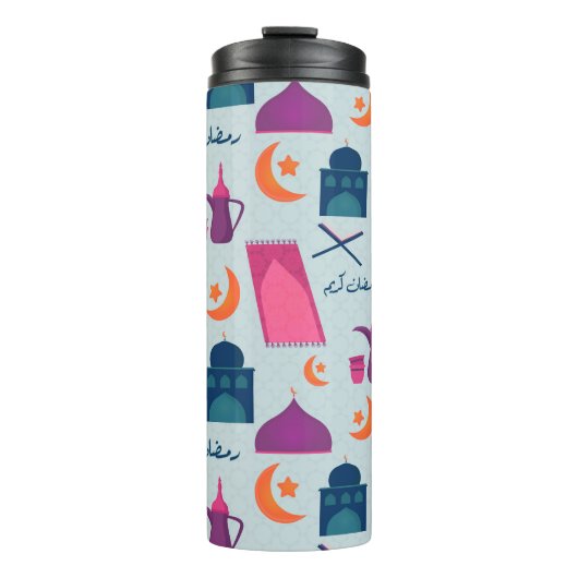Gelukkig Ramadan-patroon Thermosbeker (Voorkant)