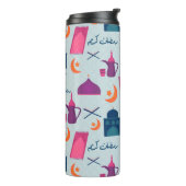 Gelukkig Ramadan-patroon Thermosbeker (Gedraaid links)