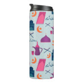 Gelukkig Ramadan-patroon Thermosbeker (Geroteerd rechts)