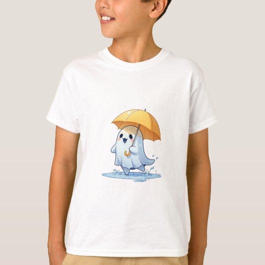 Gelukkig Regenplas Spook Kinderen T-shirt (Voorkant)