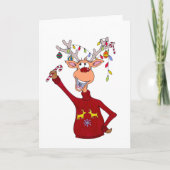 Gelukkig Rendier Feestdagen Kaart (Voorkant)