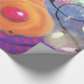 Gelukkig rendier kerst inpakpapier (Hoek)