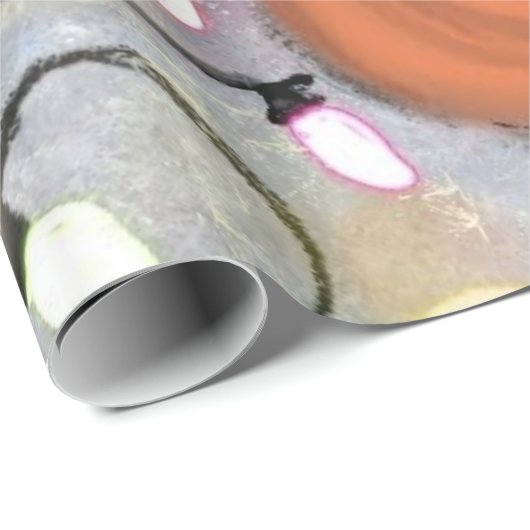 Gelukkig rendier kerst inpakpapier (Rol Hoek)