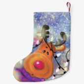 Gelukkig rendier Kerstkous Vrolijk Kerstfeest Kleine Kerstsok (Achterkant)