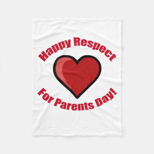 Gelukkig Respect voor Ouderendag! Fleece Deken (Voorkant)