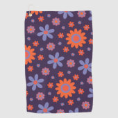  Gelukkig Retro Bloemen Cute 70s Hippie Madeliefje Golfhanddoek (Voorkant)