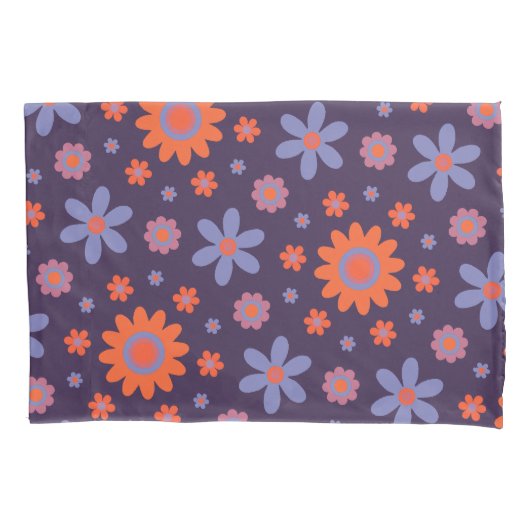 Gelukkig Retro Bloemen Cute 70s Hippie Madeliefje  Kussensloop (Voorkant)