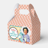 Gelukkig Retro Bruid Bruidsfeest Favor Doos Bedankdoosjes (Achterkant)