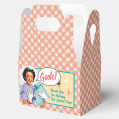 Gelukkig Retro Bruid Bruidsfeest Favor Doos Bedankdoosjes (Geopend)