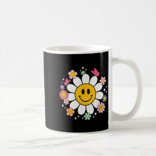 Gelukkig Retro Madeliefje Glimlach Gezicht Preppy Koffiemok