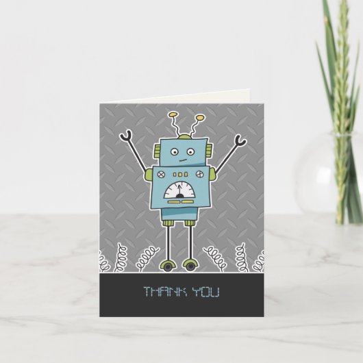 Gelukkig Robot & Veren Dank U Kaart (Voorkant)