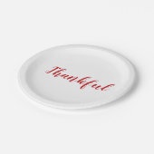 Gelukkig rode en witte manuscript schattige Thanks Papieren Bordje (Gekanteld)