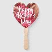 Gelukkig Roos op moederdag Handwaaier (Achterkant)