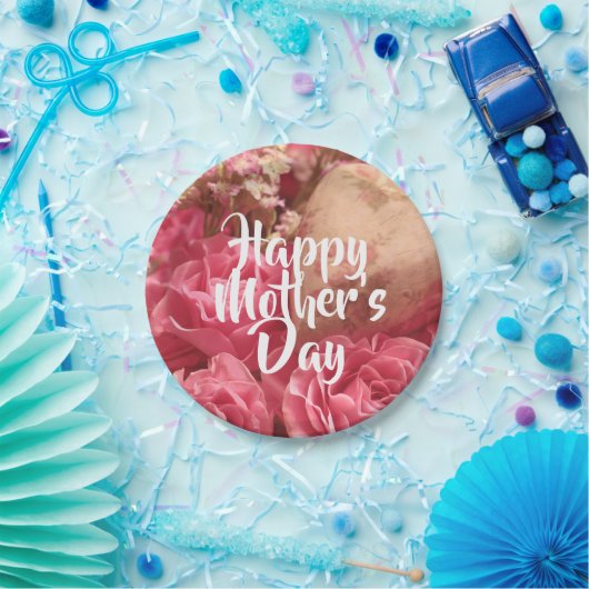 Gelukkig Roos op moederdag Papieren Bordje (Feest)