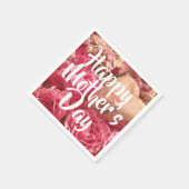 Gelukkig Roos op moederdag Servet (Hoek)