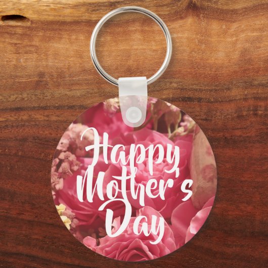 Gelukkig Roos op moederdag Sleutelhanger (Voorkant)