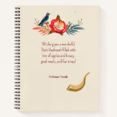 Gelukkig Rosh Hashana Joods Nieuwjaar Honing & App Notitieboek (Voorkant)