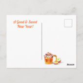 Gelukkig Rosj Hasjana Joods Nieuwjaar Honing & App Briefkaart (Achterkant)