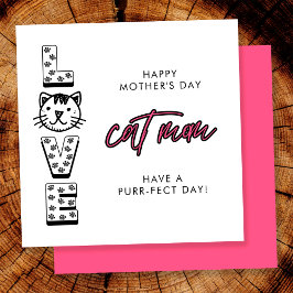 Gelukkig Roze Moederdag Van De Kat Purrfect Kaart