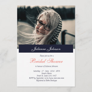 Gelukkig samen   Foto bruids douche uitnodiging