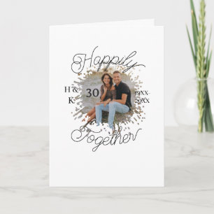gelukkig SAMEN KOPPEL 30 JARIG Huwelijksfoto JAAR Kaart
