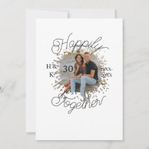 gelukkig SAMEN KOPPEL 30 JARIG JUBILEUM FOTO JAAR  Kaart