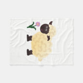 Gelukkig Schaap Fleece Deken (Voorkant (Horizontaal))