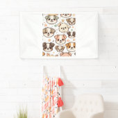 Gelukkig Schattige Puppies Pattern Spandoek (Insitu)