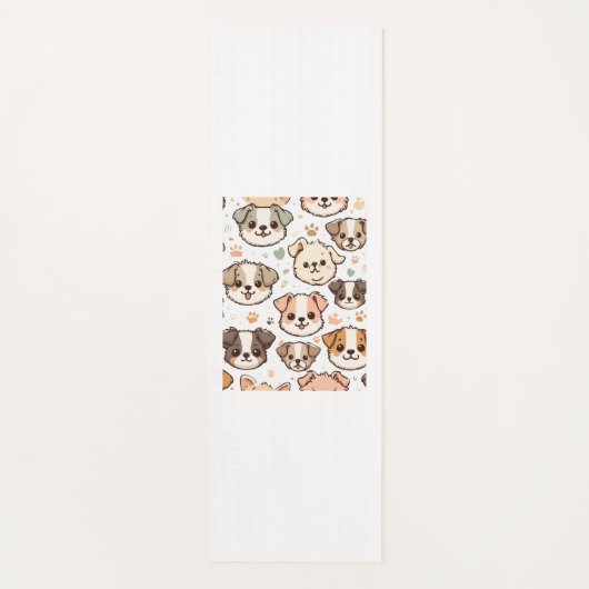 Gelukkig Schattige Puppies Pattern Yogamat (Voorkant)