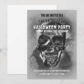 Gelukkig schedel. Halloweenfeest. Kaart (Voorkant / Achterkant)